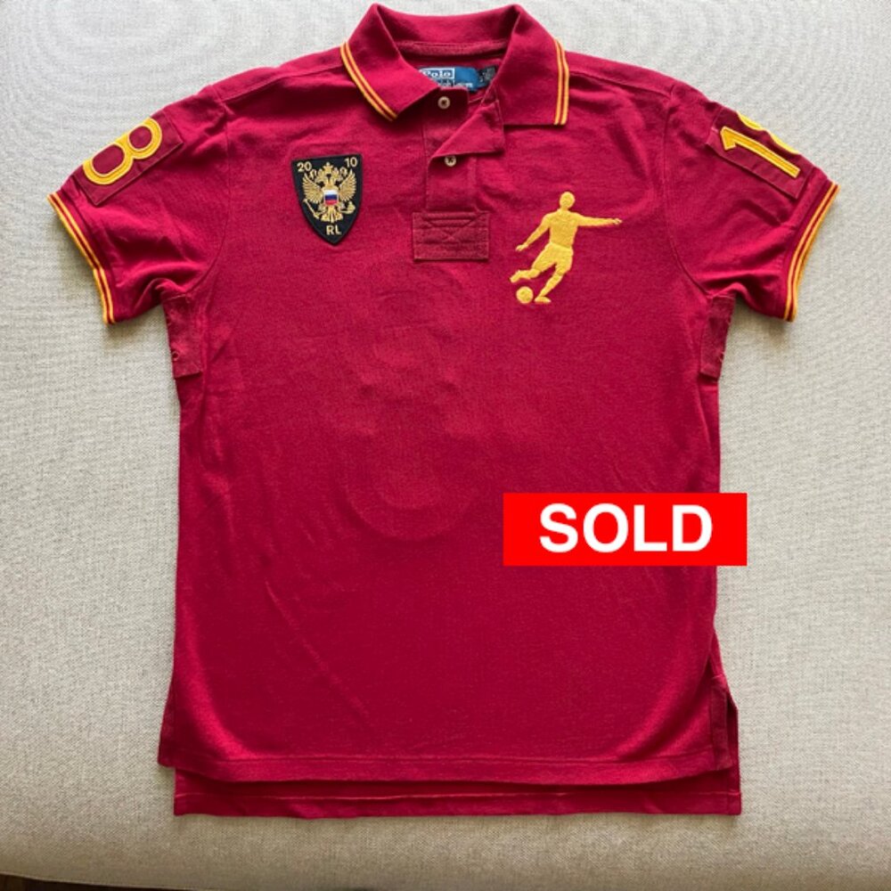 Polo Ralph Lauren Vintage New Men's 2010 World Cup Russia Mesh Shirt Size…